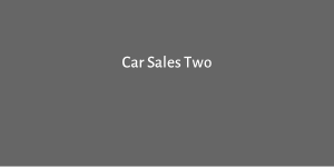car sales